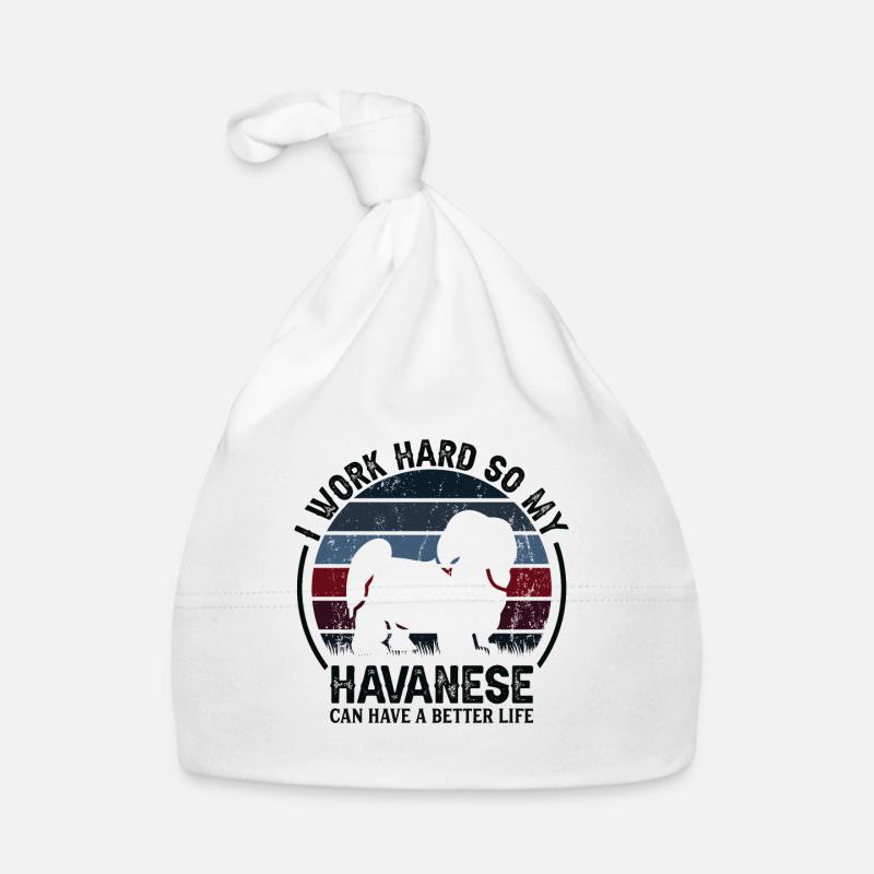 Travail acharné - Retro Havanese Bonnet bio Bébé