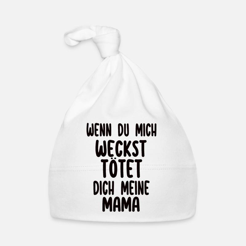 Wenn Du Mich Weckst... Lustiger Spruch Baby Bio-Mütze