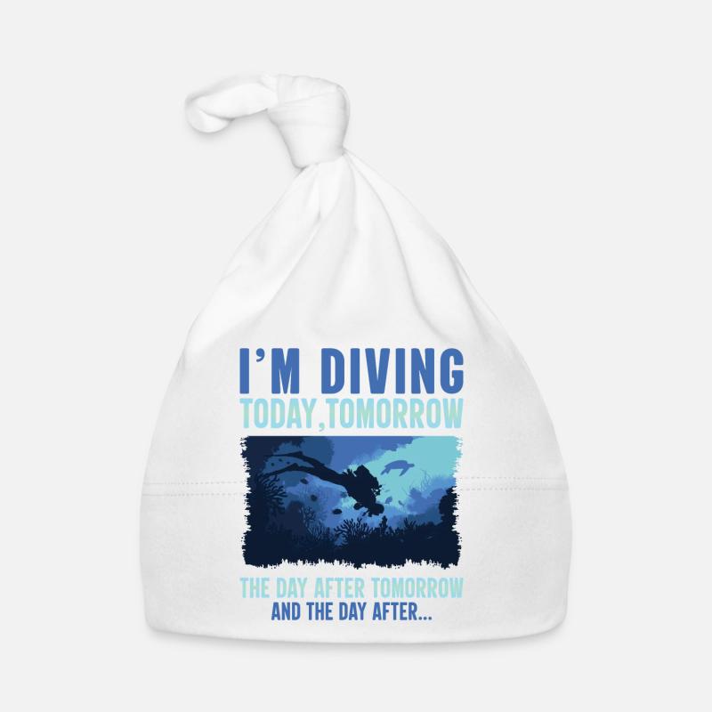 Snorkeler Lifetsyle Diving Underwater Gift Organic Baby Cap