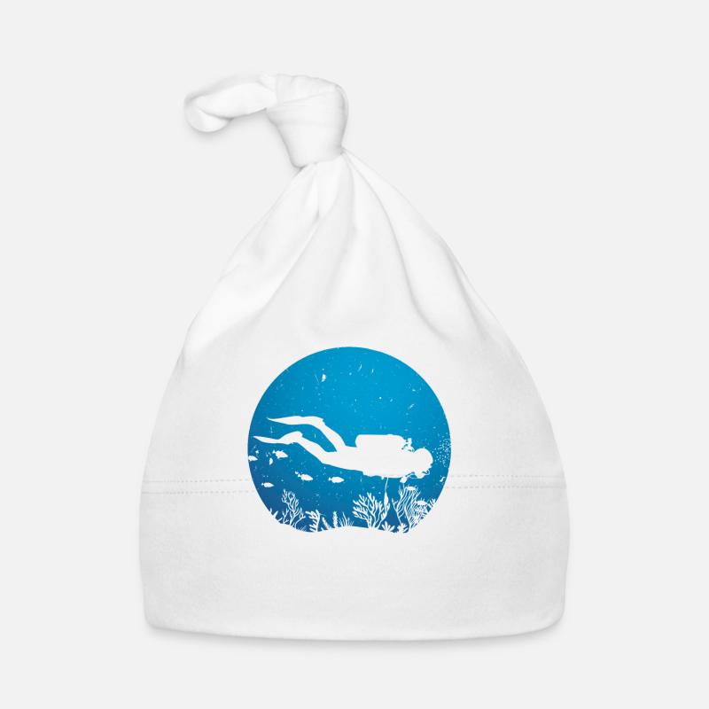 Scuba Diver Deep Underwater Snorkeling Lebenssti Organic Baby Cap