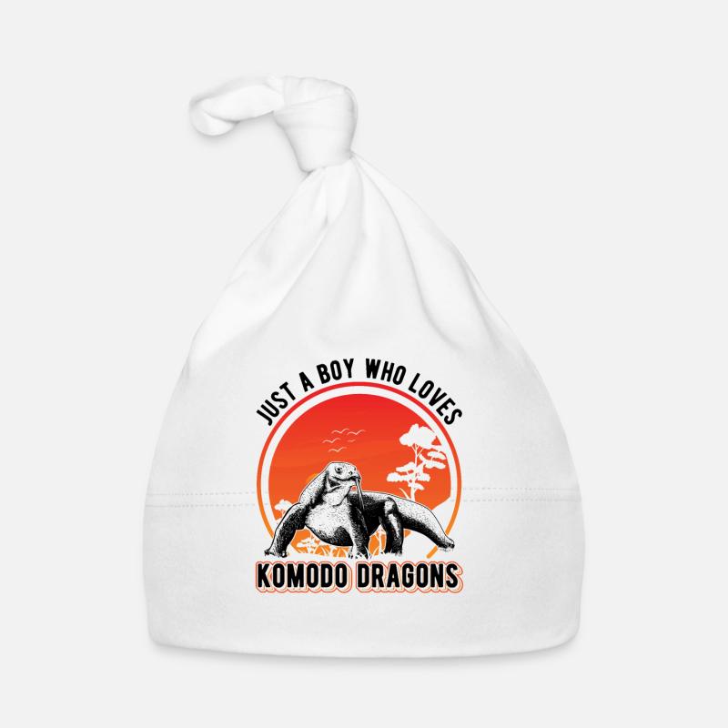 Komodowaran Mädchen Komodo Dragon Waran Baby Bio-Mütze