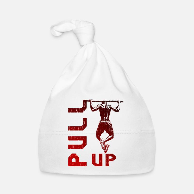Pull-Up Calisthenics Red Power Design Organic Baby Cap