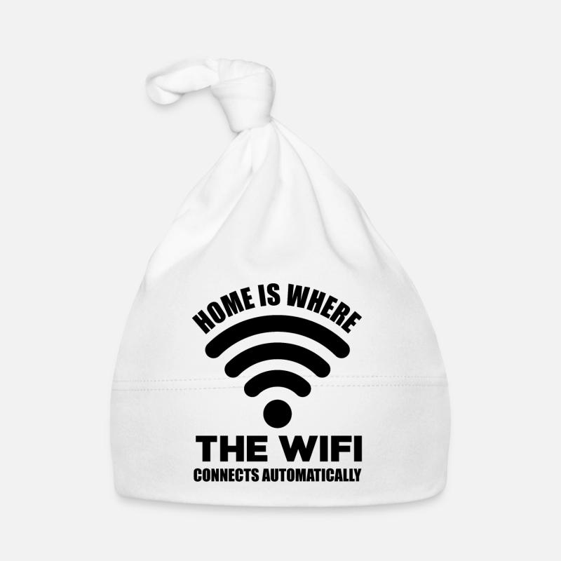 Home Is Where The Wifi Connects Automatically Vide Baby Bio-Mütze