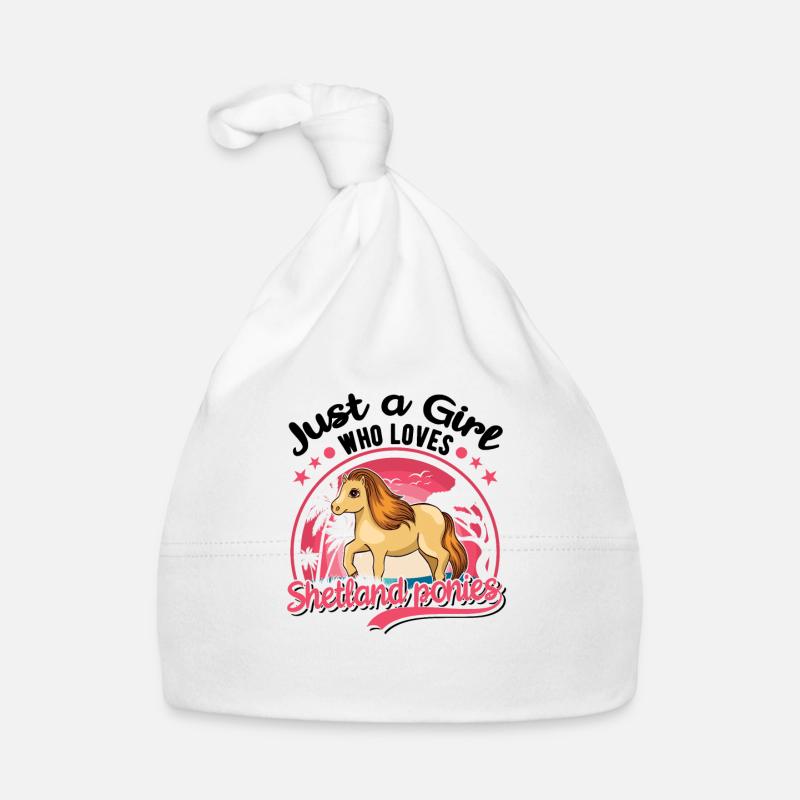 Shetlandpony Mädchen Shetland-Pony Shetty Baby Bio-Mütze