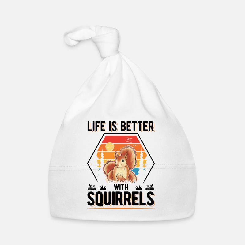 La vie est meilleure avec Squirrels Squirrel Bonnet bio Bébé