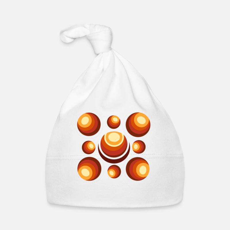 Retro Ball Pattern Mid-Century Organic Baby Cap