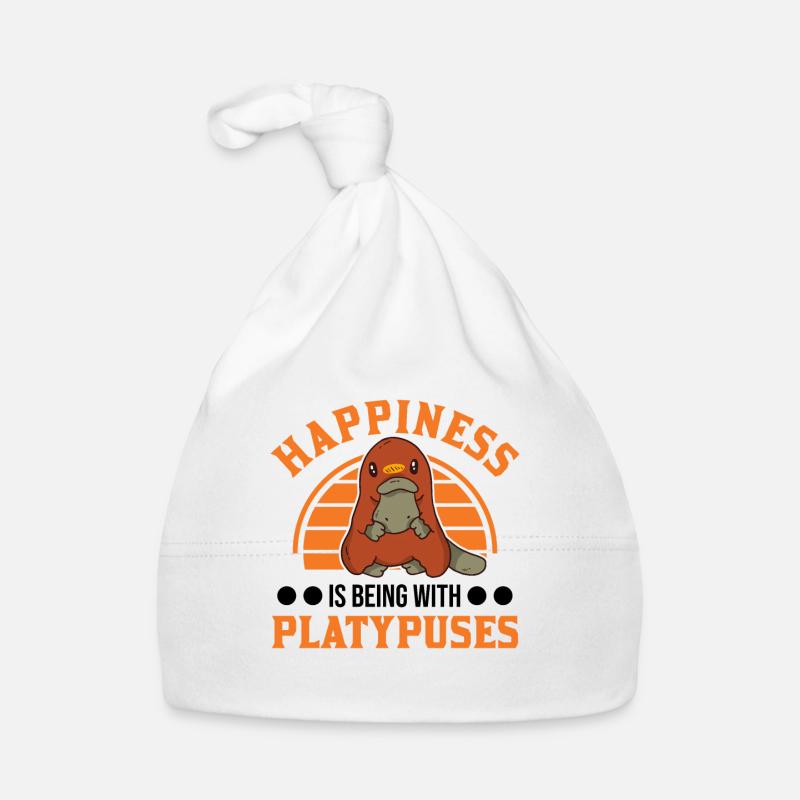 Happiness is being with Platypuses Schnabeltier Baby Bio-Mütze