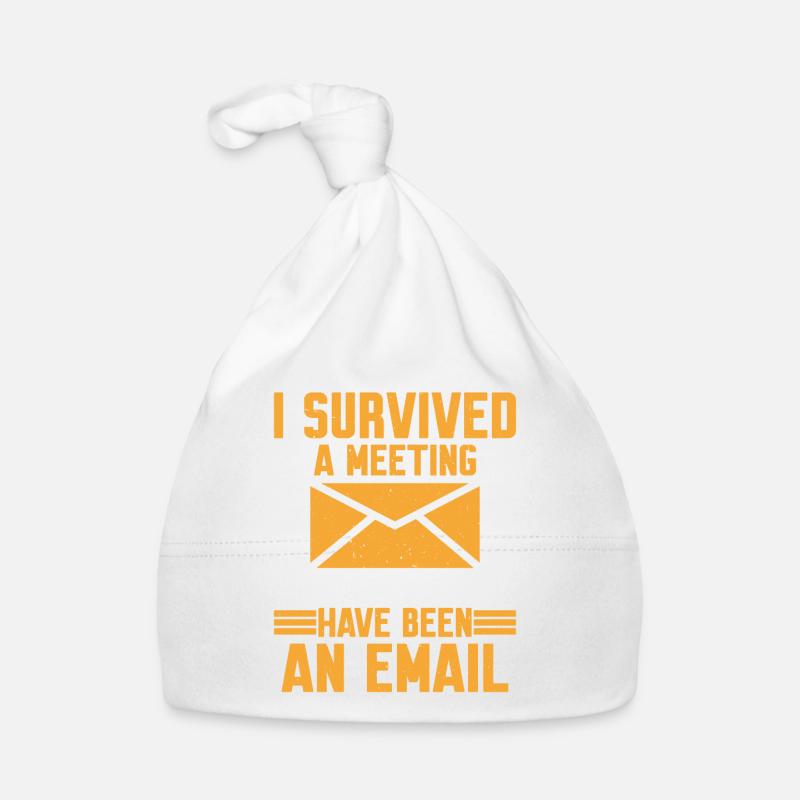 I Survived Another Meeting 8 Baby Bio-Mütze