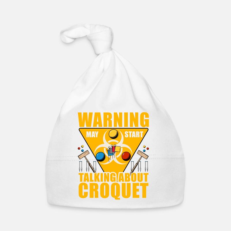Warning may start talking about Croquet Baby Bio-Mütze