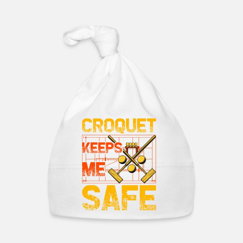 Croquet keeps me safe Organic Baby Cap
