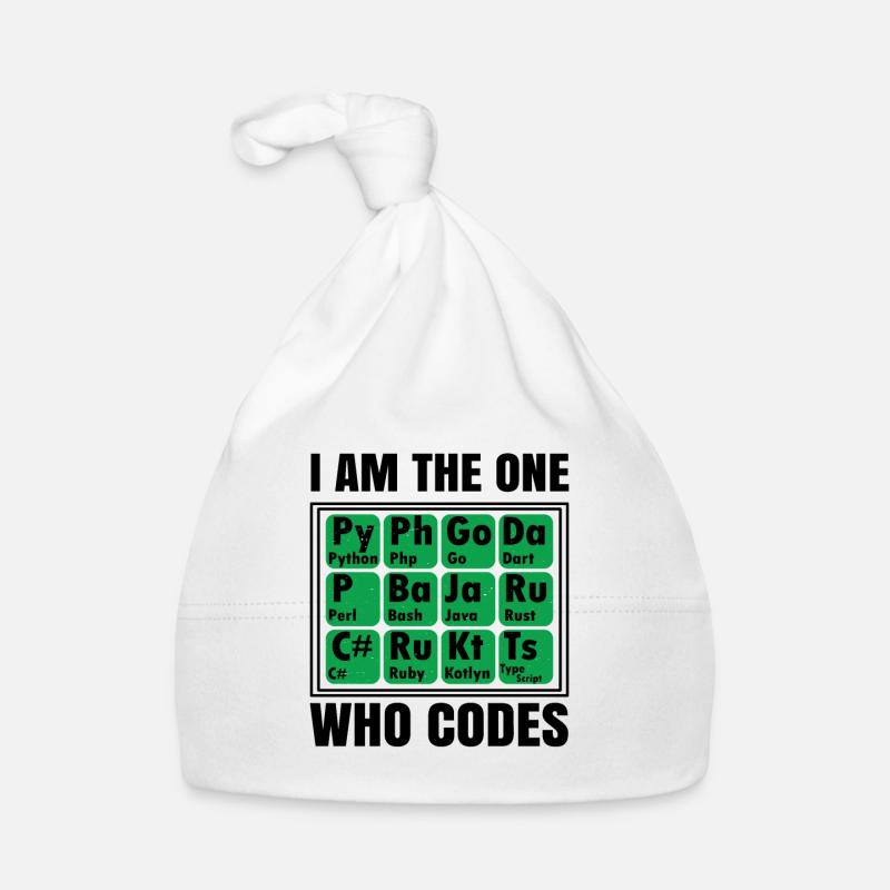 I Am The One Who Codes Programming Programmer Nerd Baby Bio-Mütze