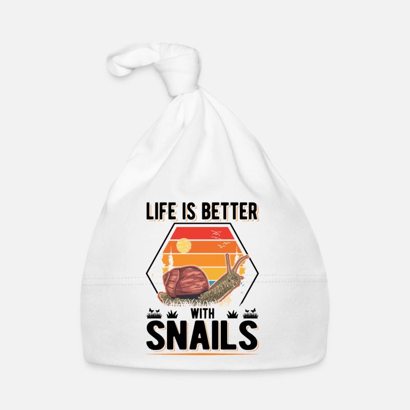 Life is better with Snails Schnecke Baby Bio-Mütze