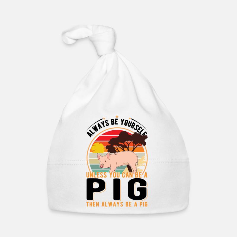 Schweine Geschenk Schweinebauer Baby Bio-Mütze