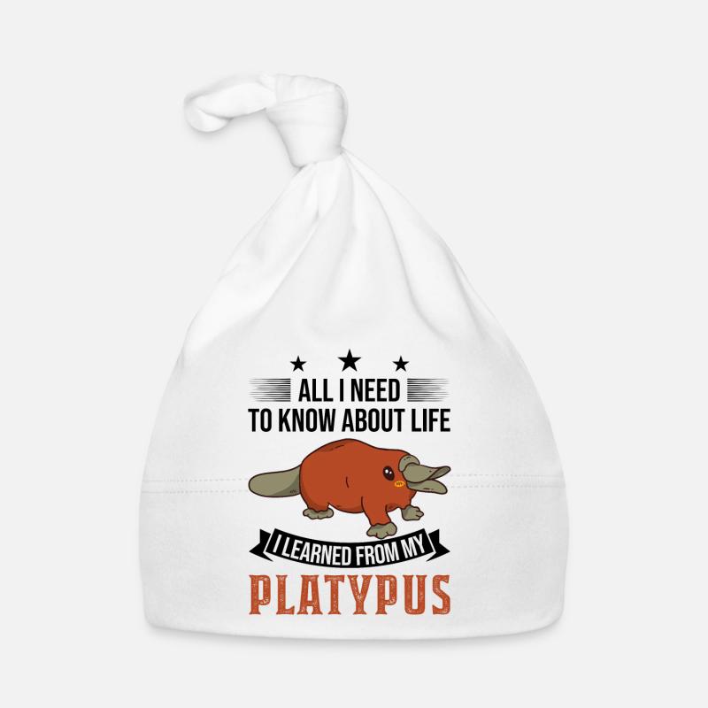Schnabeltier Geschenk Platypus - Baby Bio-Mütze - Weiß