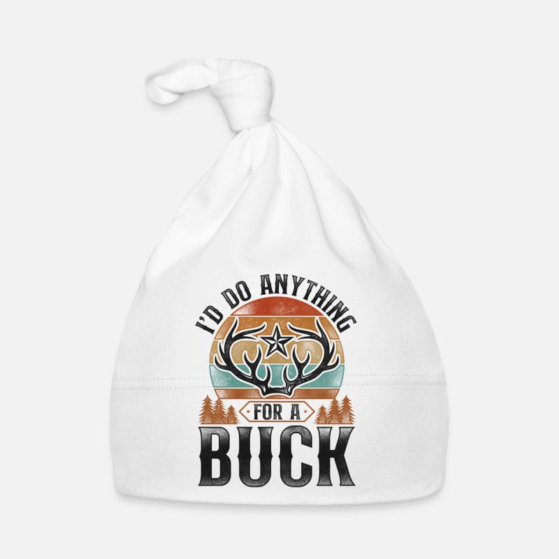 Buck Deer Hunting Hunter Pun Organic Baby Cap