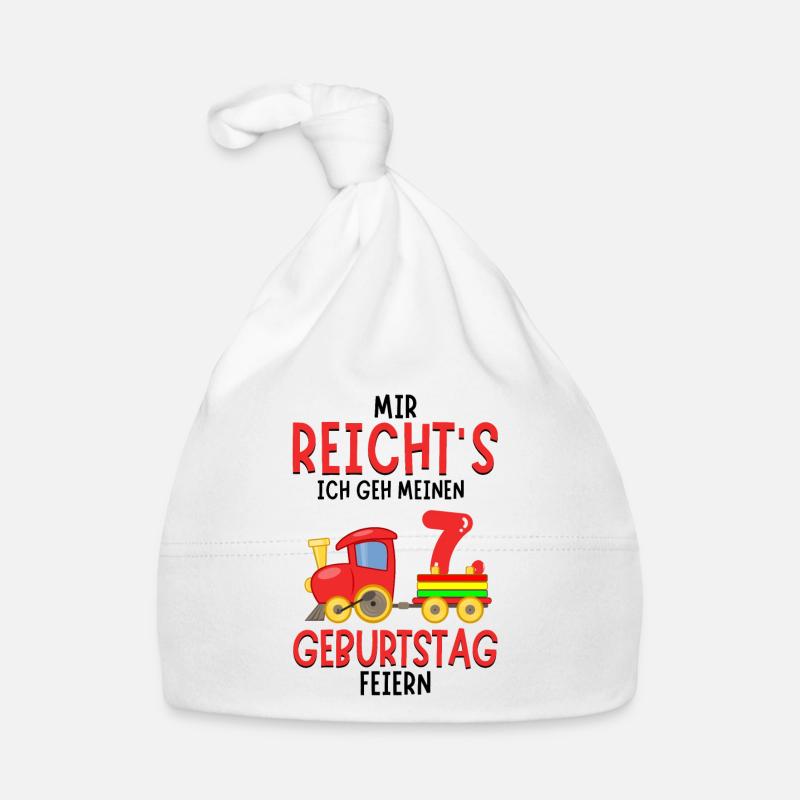 7. Geburtstag Geburtstagsgeschenk mit Eisenbahn Baby Bio-Mütze