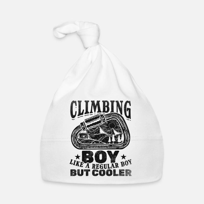 Klettern, Bouldern, Kletterer, Junge, Bergsteiger Baby Bio-Mütze