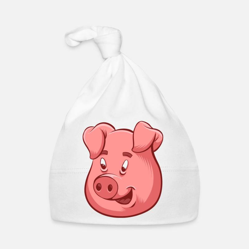 Illustration de cochon Bonnet bio Bébé