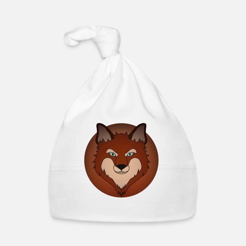Motif d’animal sauvage de la forêt avec un design de renard Bonnet bio Bébé