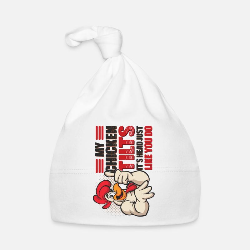 Mon poulet incline sa tête comme vous le faites. Bonnet bio Bébé