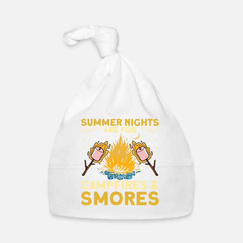 Summer Nights Campfires and Smores Organic Baby Cap
