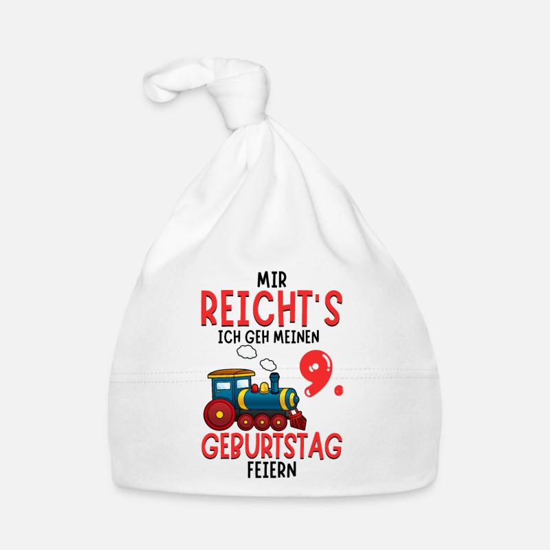 9. Geburtstag Geburtstagsgeschenk mit Eisenbahn Baby Bio-Mütze