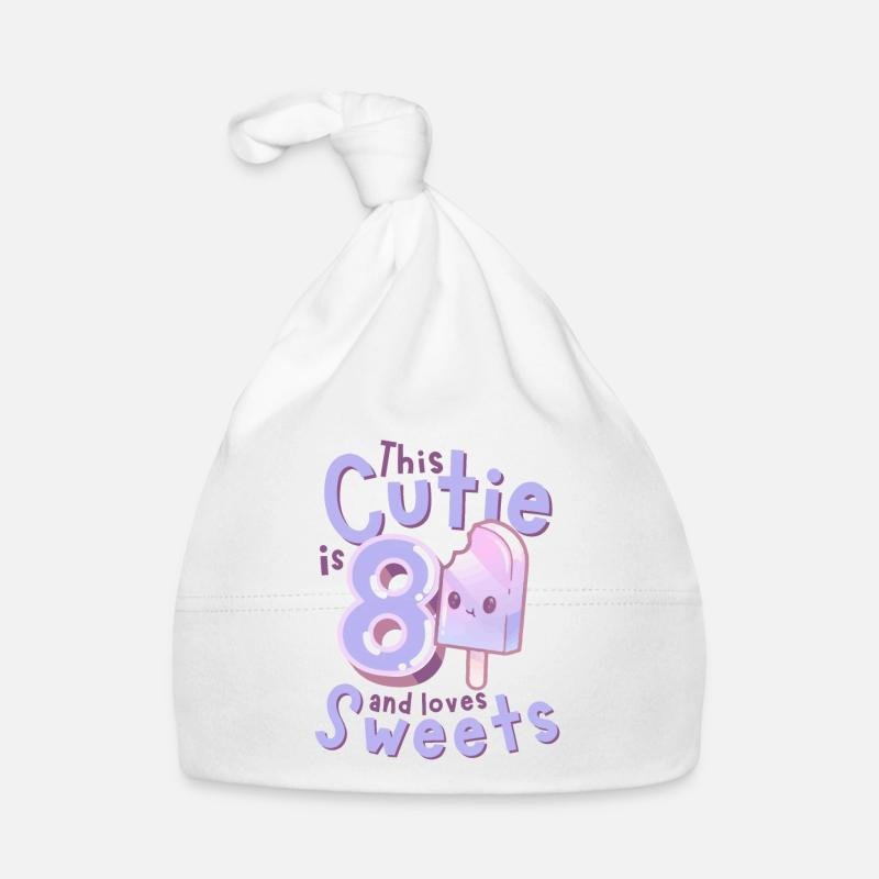 8. Geburtstag Kawaii Eis Geschenkidee für Mädchen Baby Bio-Mütze
