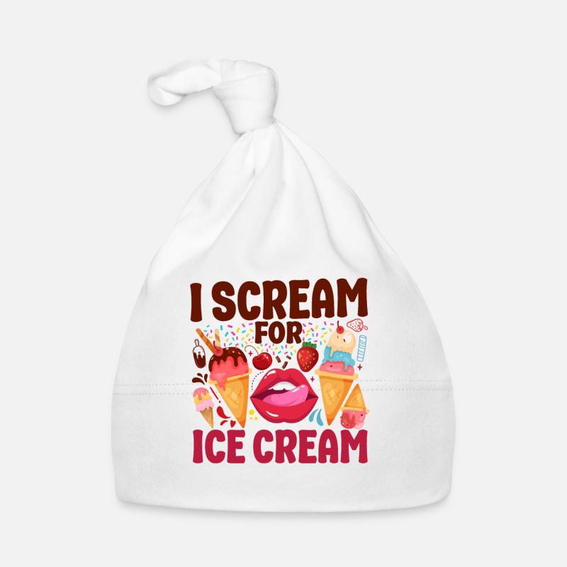 Ice Cream Pun Cone Popsicle Mouth Baby Bio-Mütze