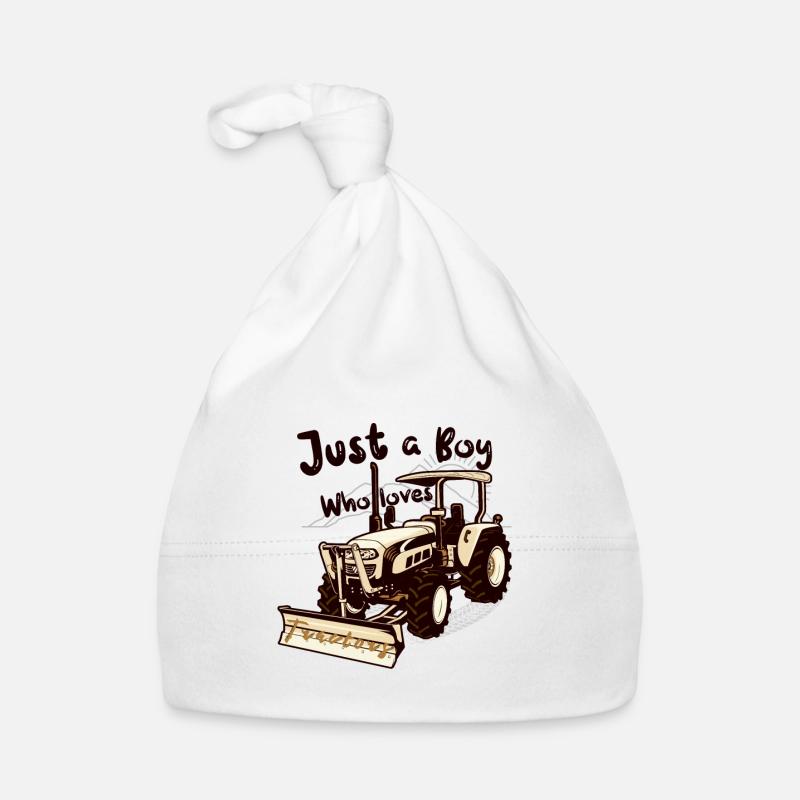 Juste un garçon qui aime les tracteurs Bonnet bio Bébé