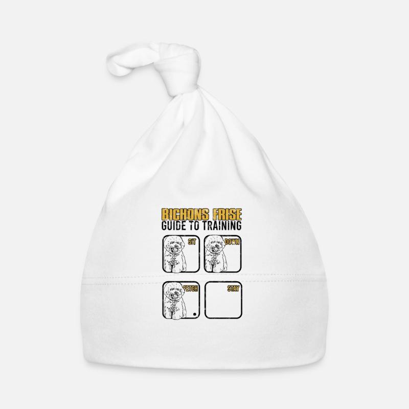 Bichon frise Anleitung zum Training Sit down Fetch Baby Bio-Mütze