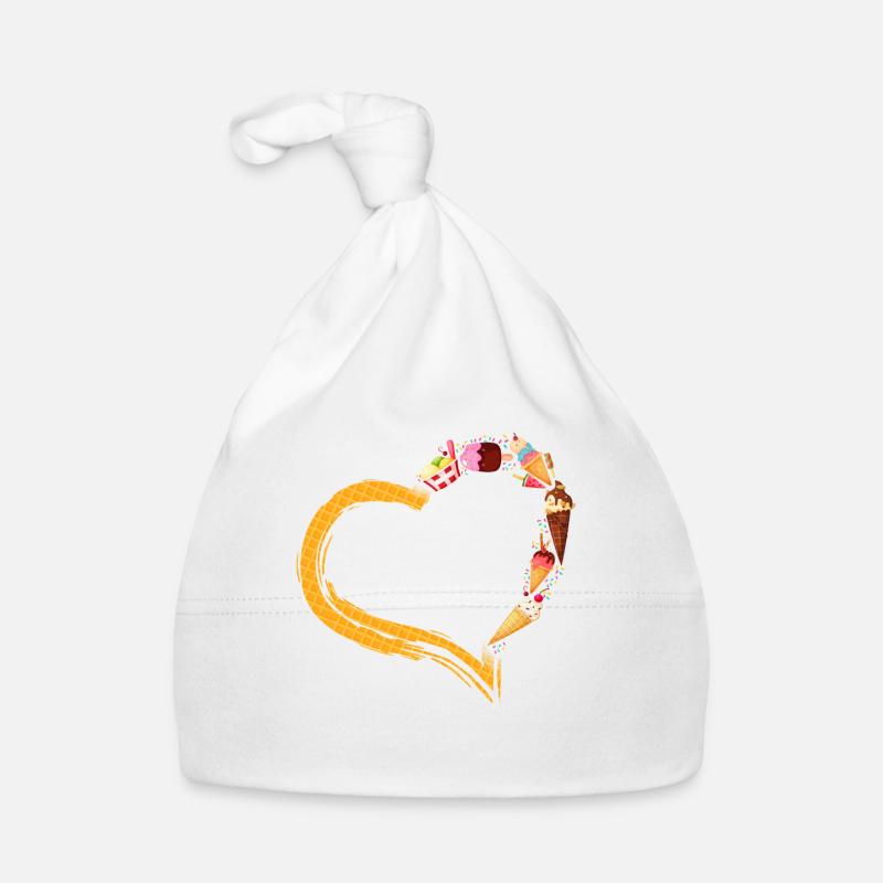 Ice Cream Heart Cone Popsicle Baby Bio-Mütze