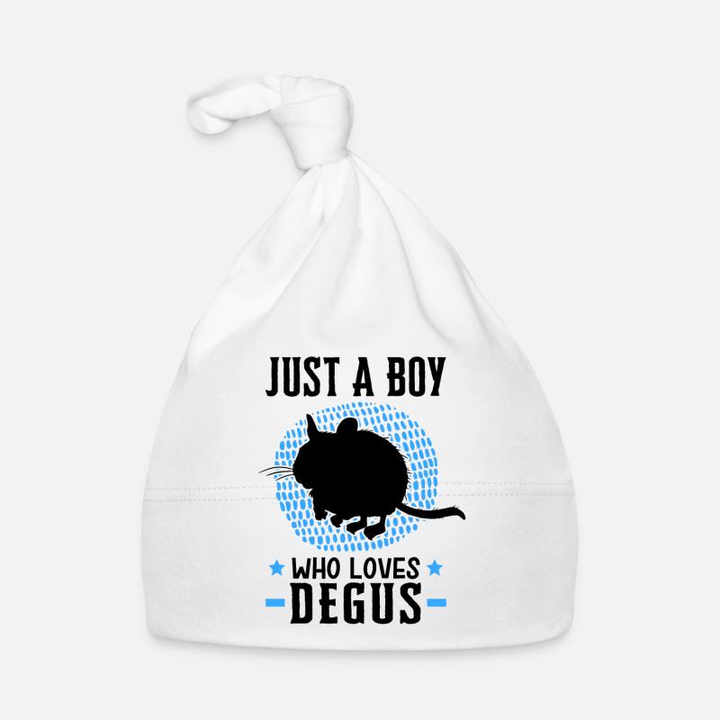 Nur ein Junge der Degus liebt Nagetier Chile Baby Bio-Mütze