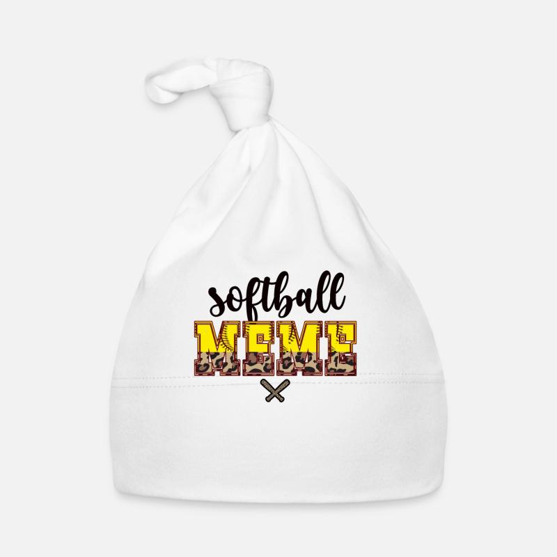 Meme Oma Eines Softballspieler Softball Meme Baby Bio-Mütze