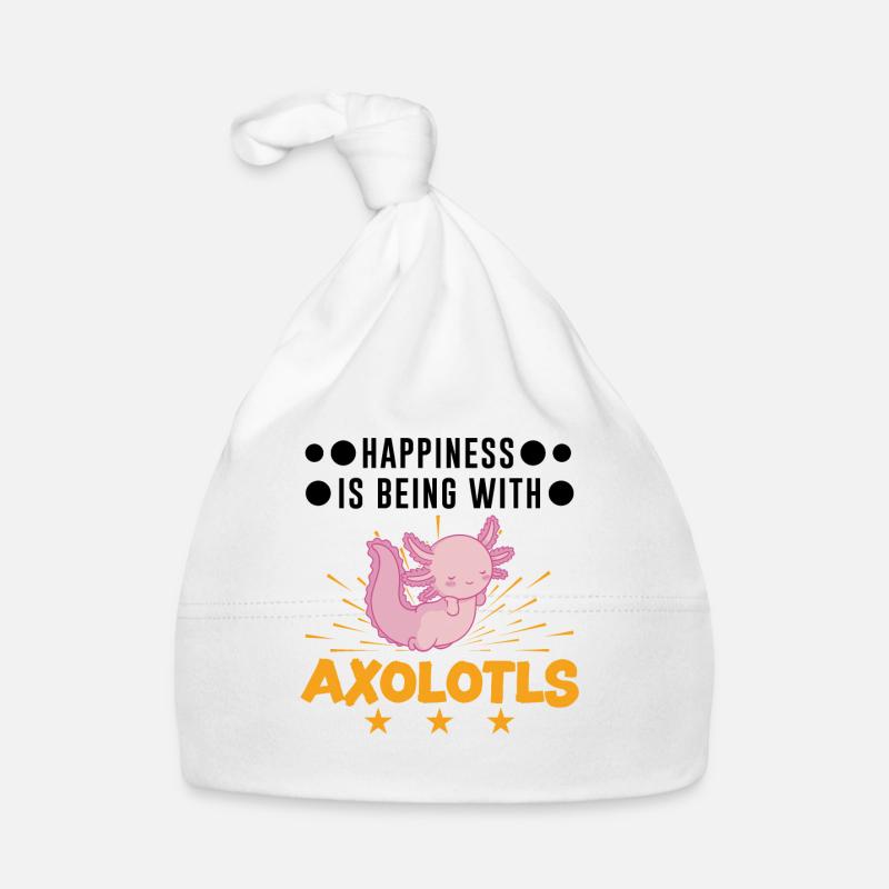 Happiness is being with Axolotls Tail Lurch Organic Baby Cap