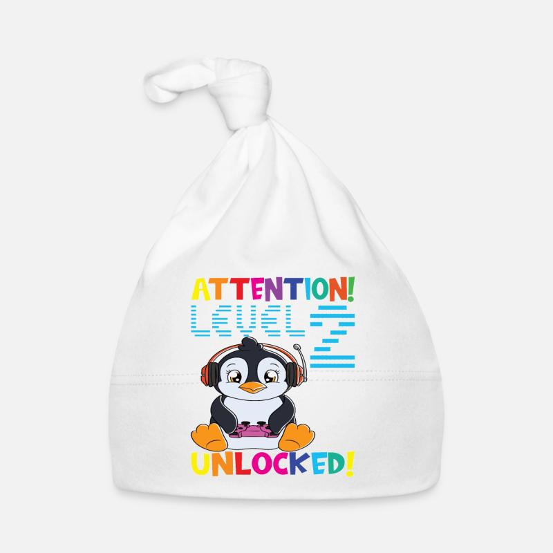 Attention Level 2 Unlocked Birthday Organic Baby Cap
