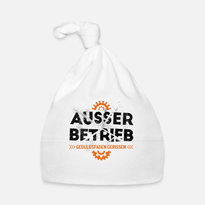 Handwerker AUSSER BETRIEB Arbeits-Kollegen Sprüche Baby Bio-Mütze