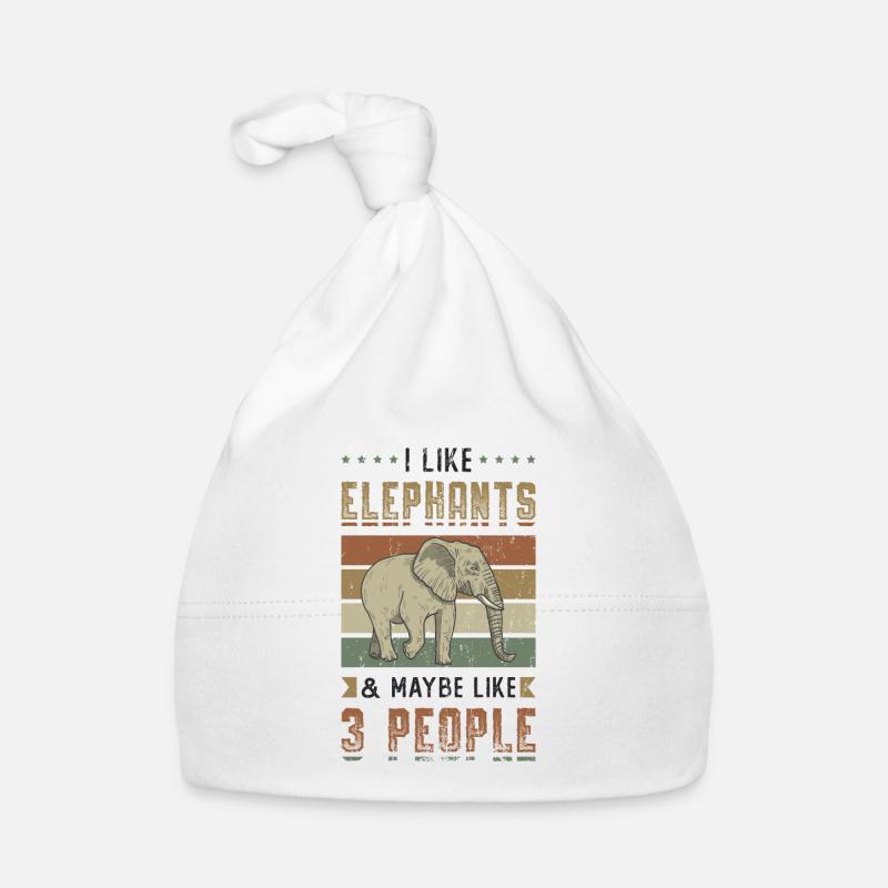 I Like Elephants And Maybe 3 People Elefant Lover Baby Bio-Mütze