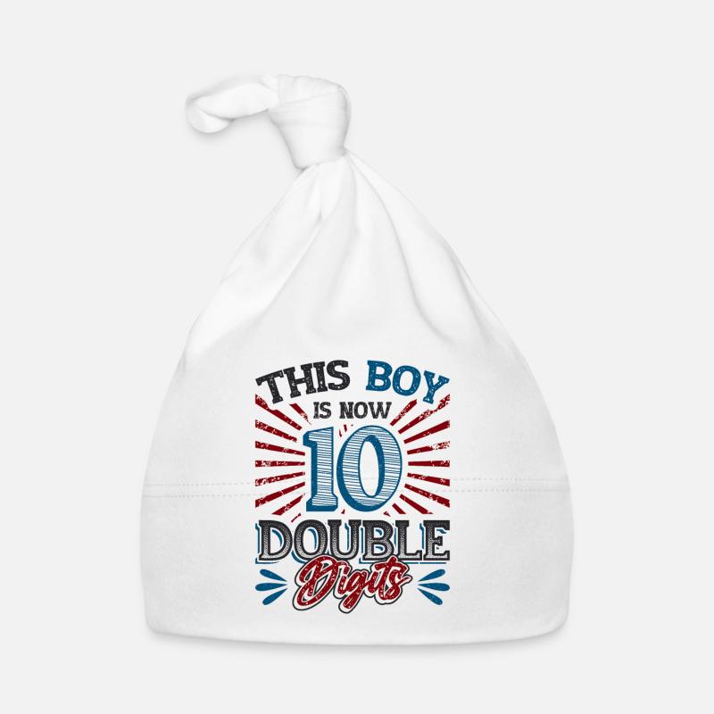 This boy is now 10 double digit birthday Organic Baby Cap