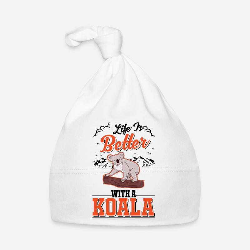 Life is better with a Koala Koalabär Baby Bio-Mütze