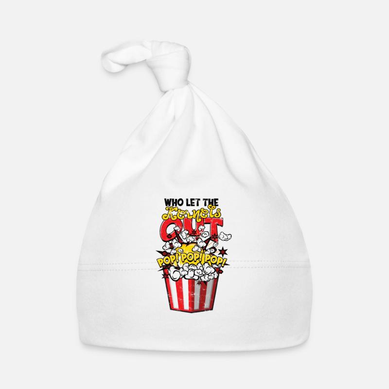 Who Let The Kernels Out Pop Pop Pop - humoristique Bonnet bio Bébé