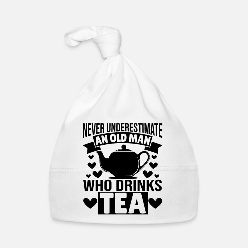 Never underestimate an old Man who drinks Tea Baby Bio-Mütze