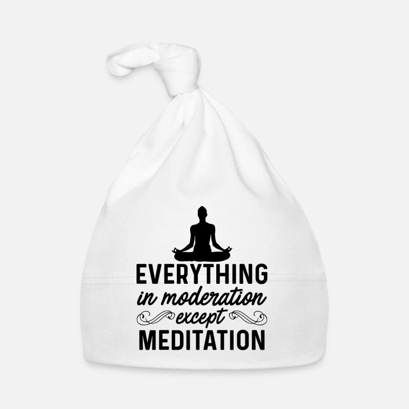 Everything In Moderation Except Meditation Meditat Baby Bio-Mütze