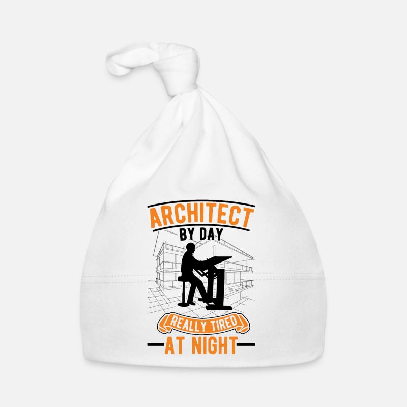 Architect by day really tired at night Architekt Organic Baby Cap