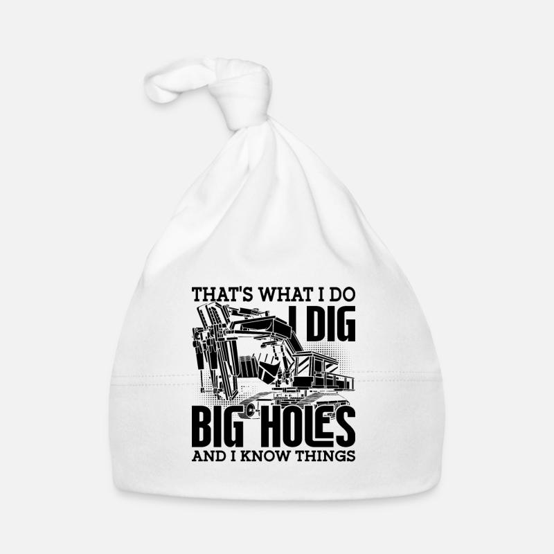 Bagger Bauarbeiter Baggerfahrer Geschenkidee Baby Bio-Mütze