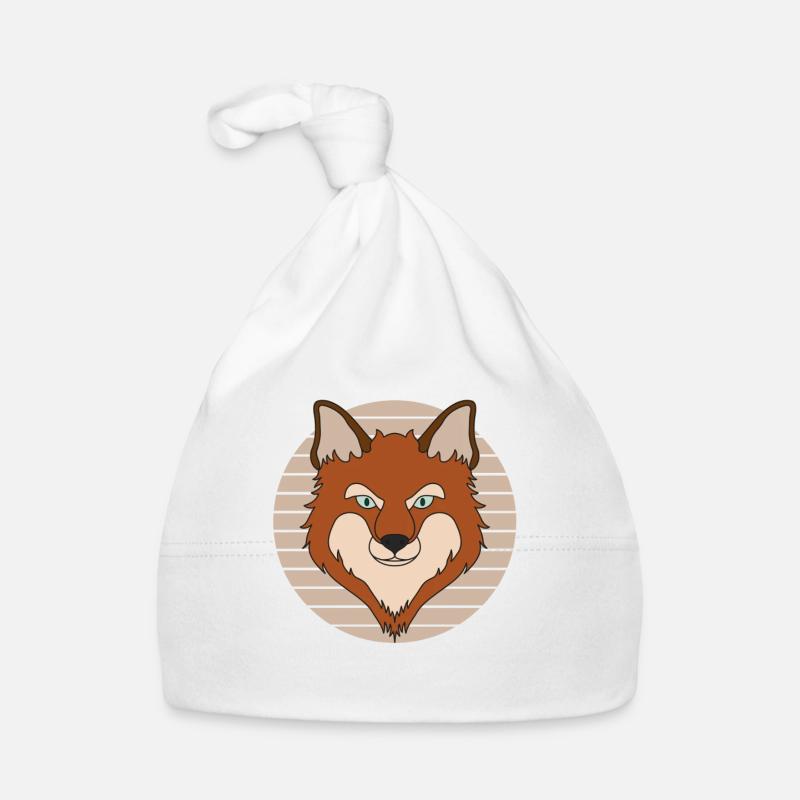 Motif d’animal sauvage de la forêt avec un design de renard Bonnet bio Bébé