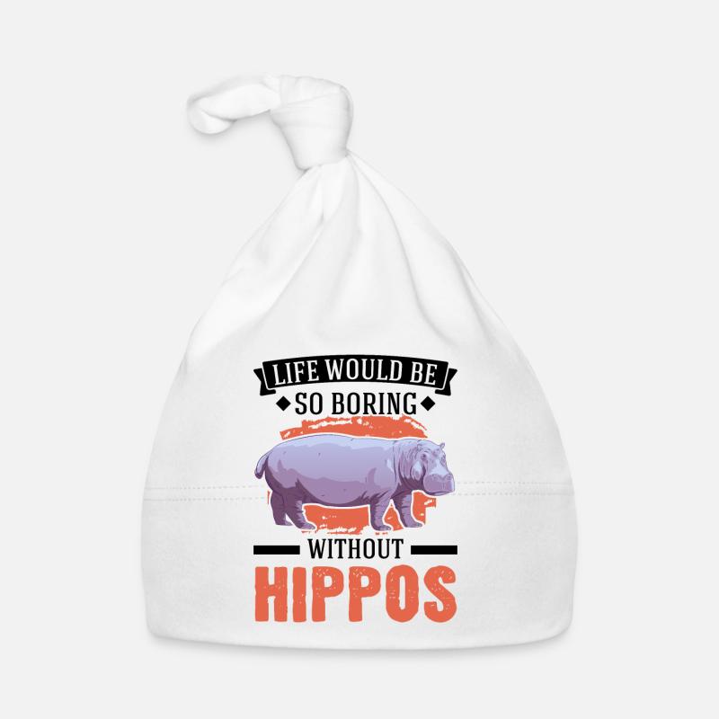 Nilpferd Geschenk Hippo Flusspferd Baby Bio-Mütze
