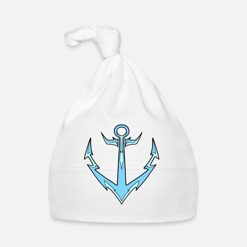 Anchor light blue Organic Baby Cap