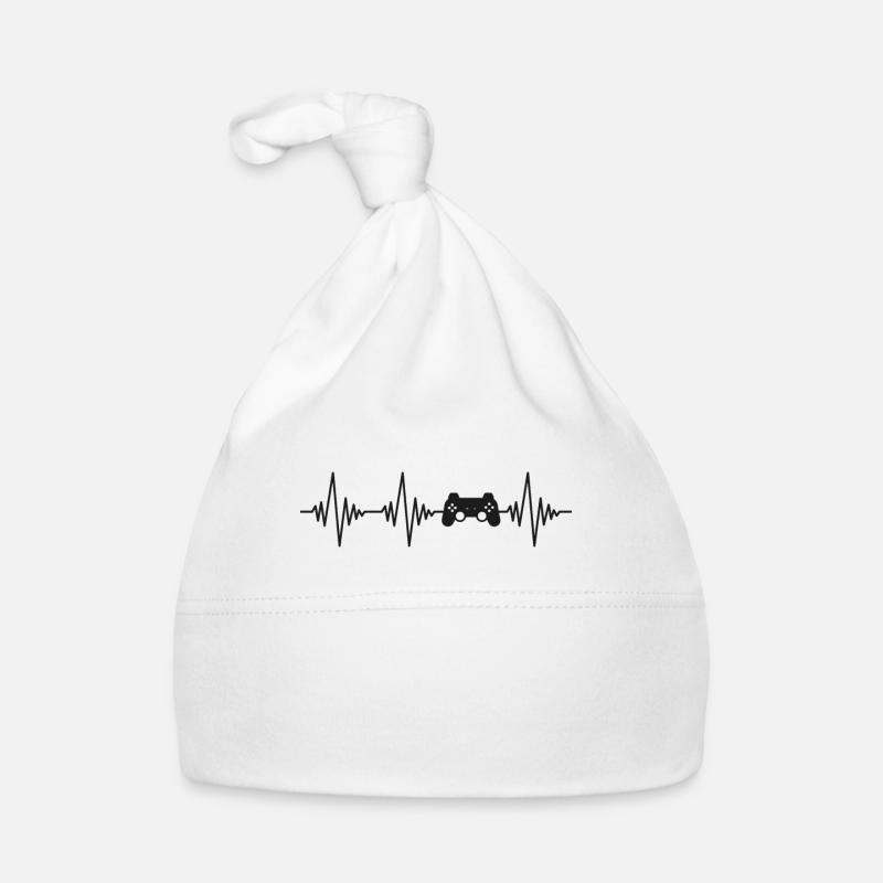 gaming controller heartbeat Organic Baby Cap