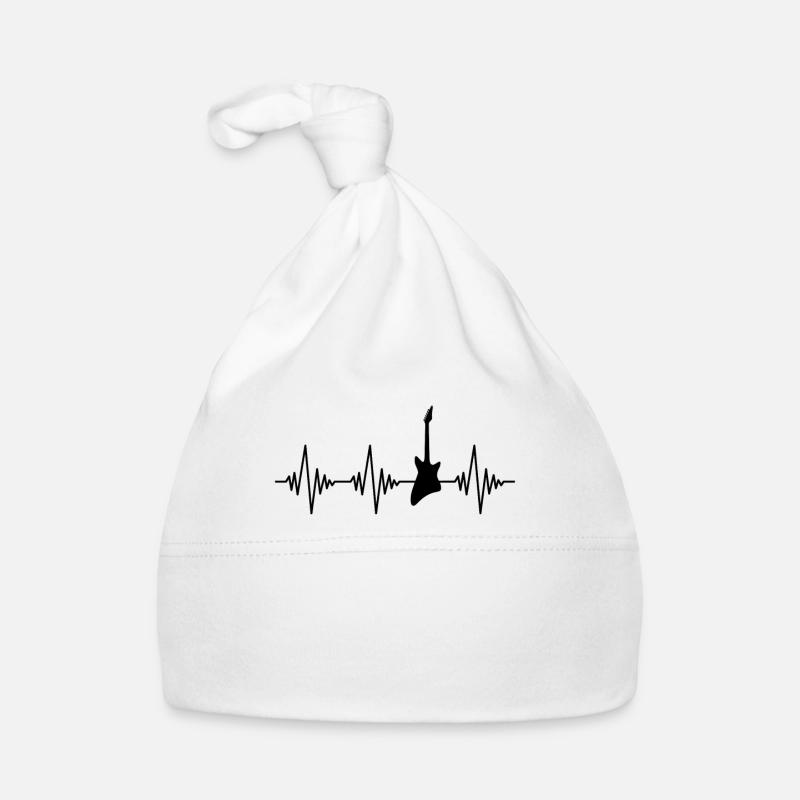 Electric Guitar Heartbeat Organic Baby Cap