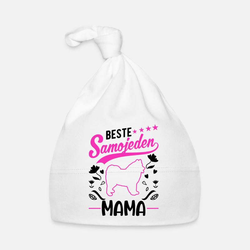 Beste Samojeden Mama Schlittenhund Samojeden Baby Bio-Mütze